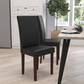 Brown Faux Leather Dining Chair W735115