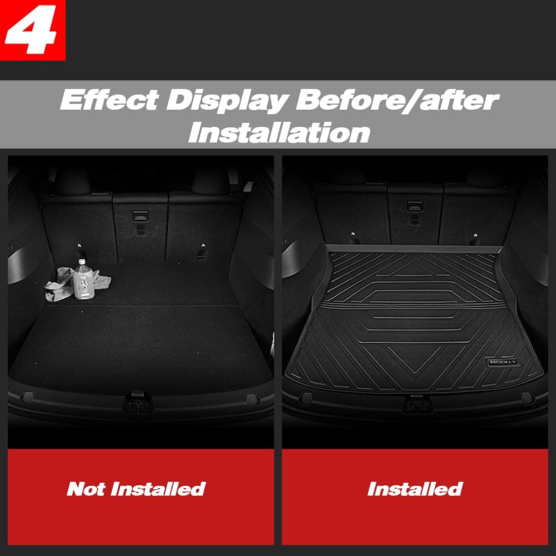 Black Pack of 2 TPE Trunk Mat C2404
