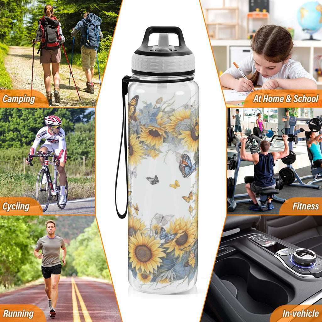 32oz Tritan Clear Water Bottle with Straw U181956