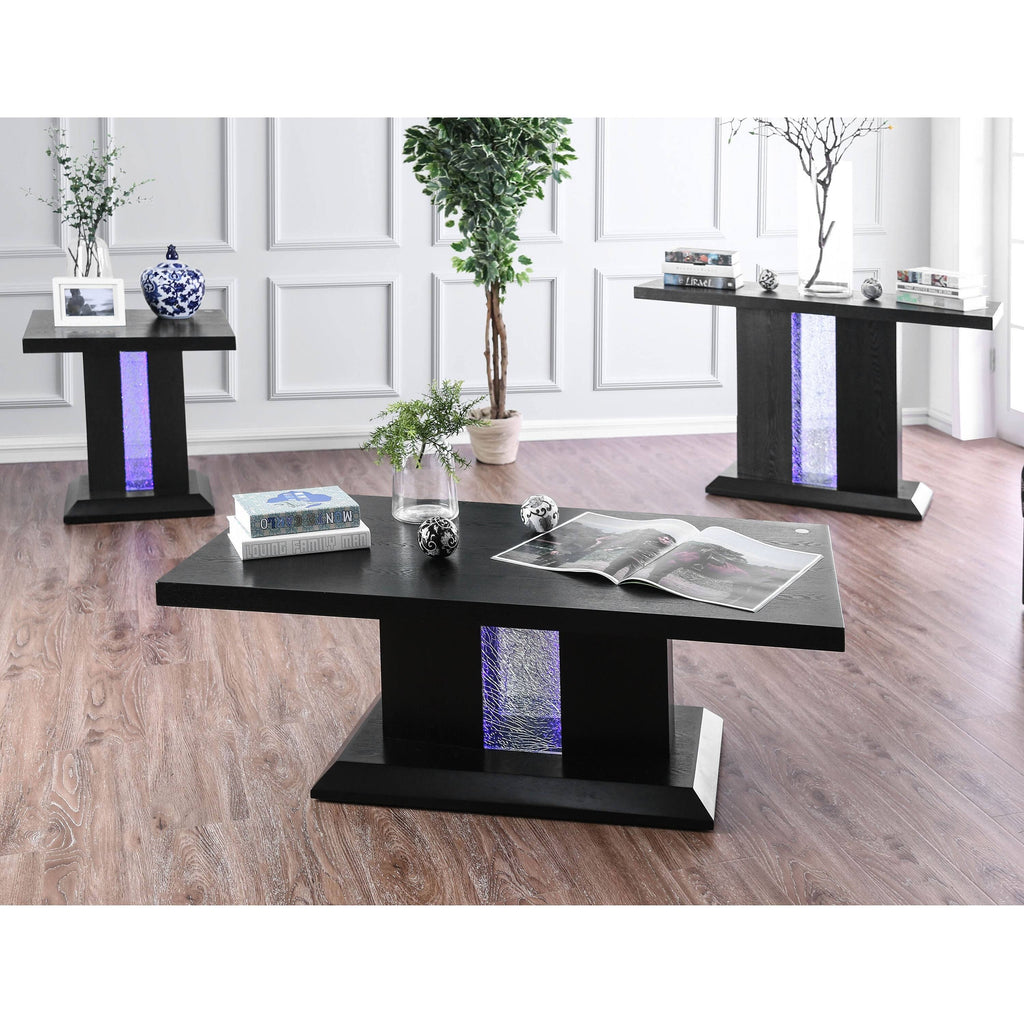 Black LED End Table E70363