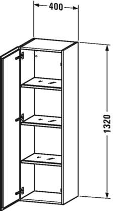 Semi-tall Cabinet, 1 Door R33422