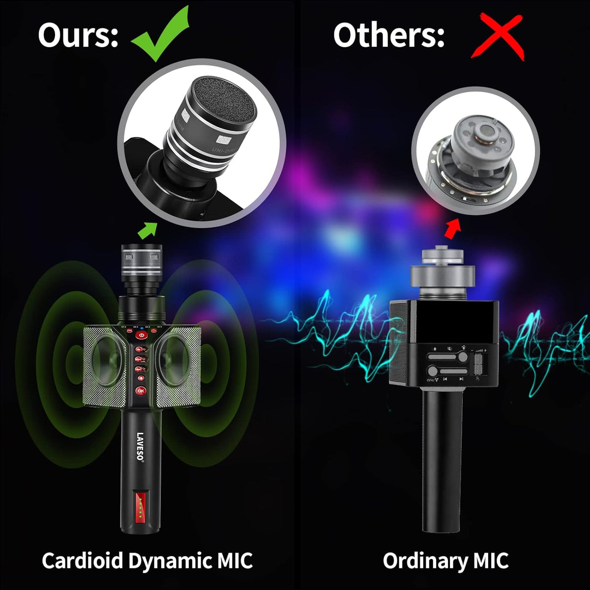 Portable Handheld Karaoke Microphone Speaker with Bluetooth V1669
