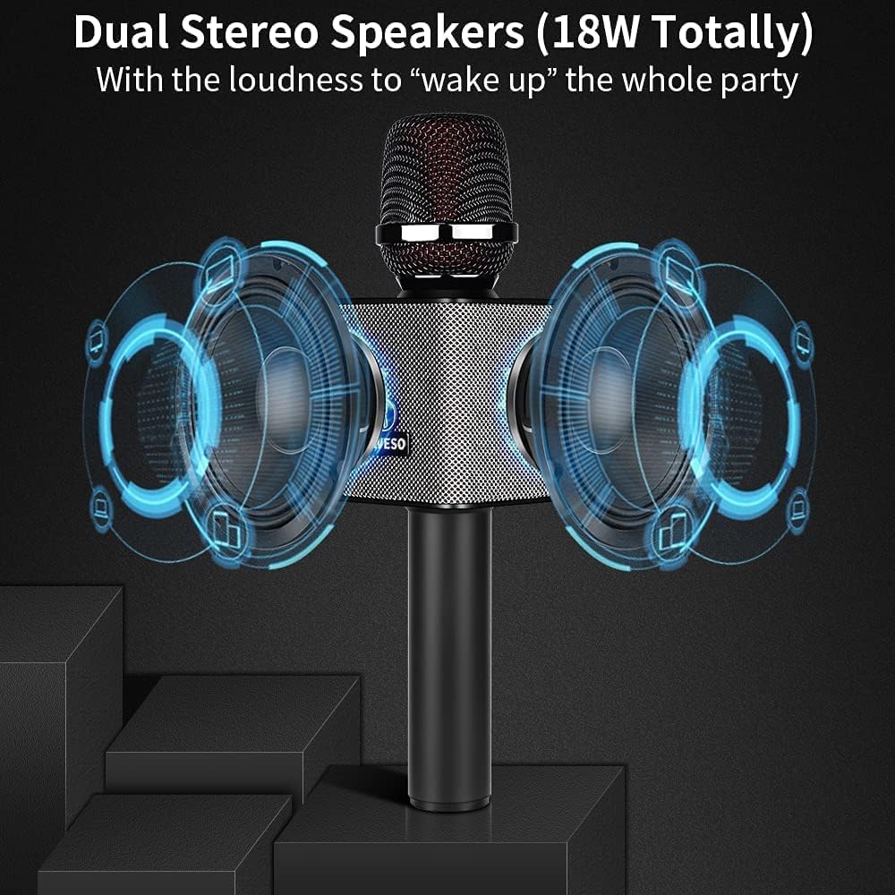 Portable Handheld Karaoke Microphone Speaker with Bluetooth V1669