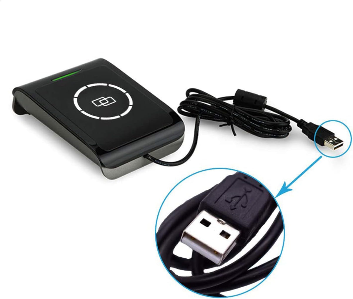 NFC RFID Reader Writer with 2pcs MF1 Cards and 2pcs I-Code 2 Cards A551848