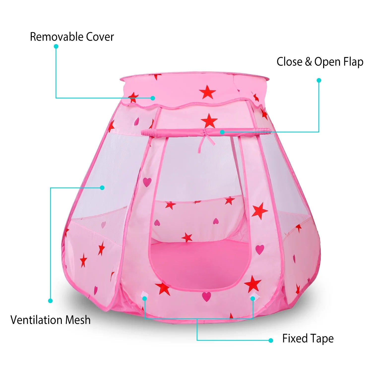 Pink Kids Pop Up Play Tent Z8757