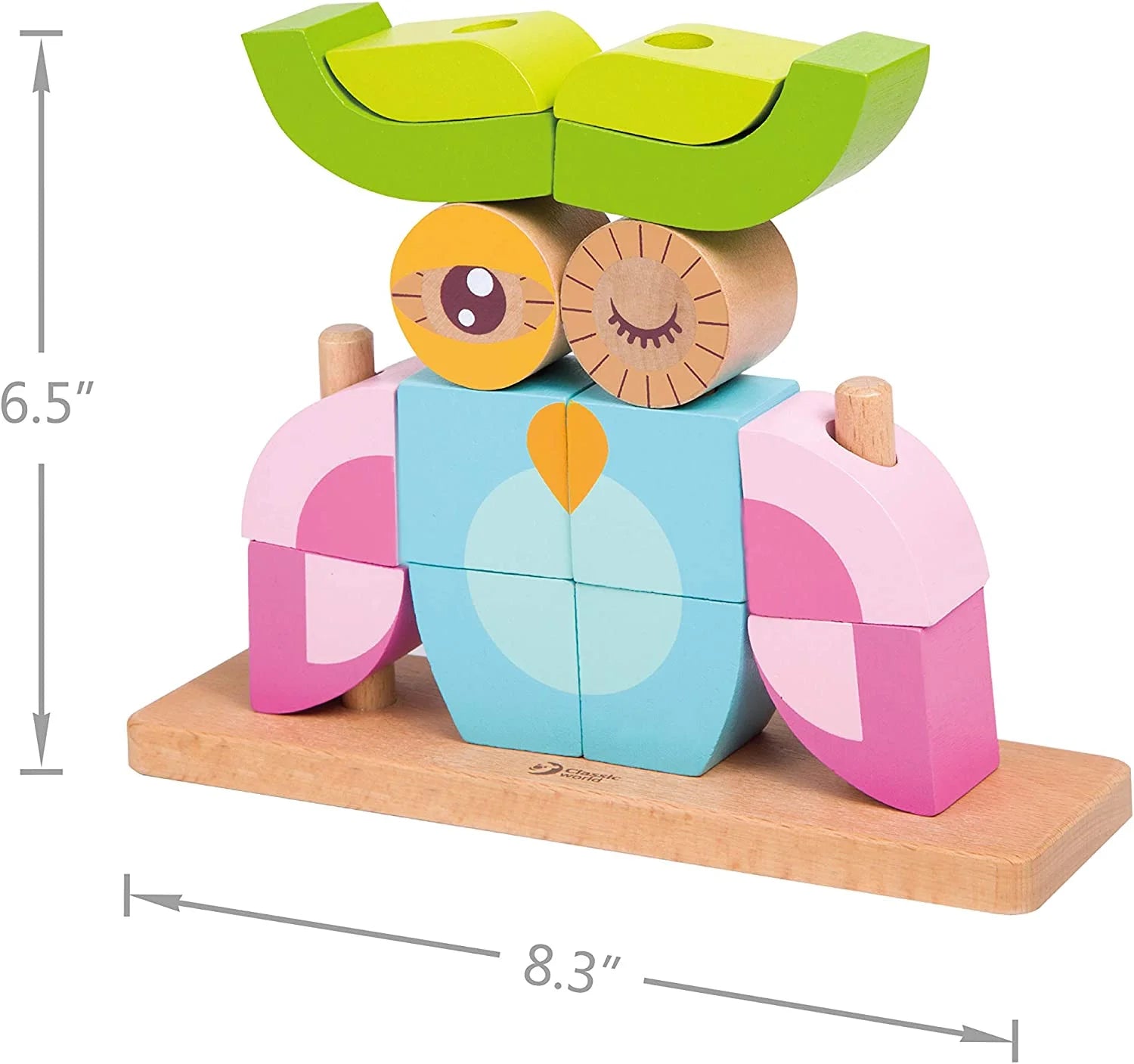 Wooden Stacking Owl Blocks Set A21661