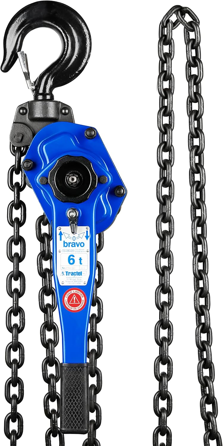 Lever Chain Hoist with 1/4 Ton Capacity and 5 ft Lift & Pull Length W463979