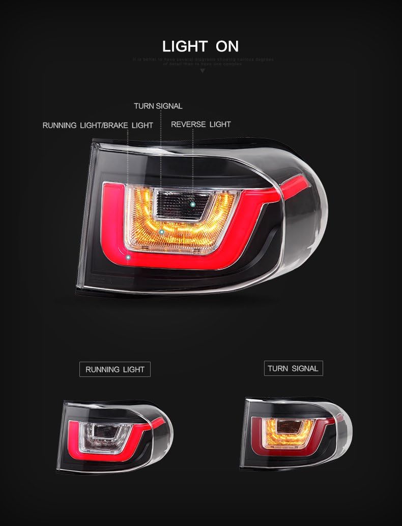 LED Halo Projector Headlights with Grille and Tail Light for Toyota FJ Cruiser Q1937