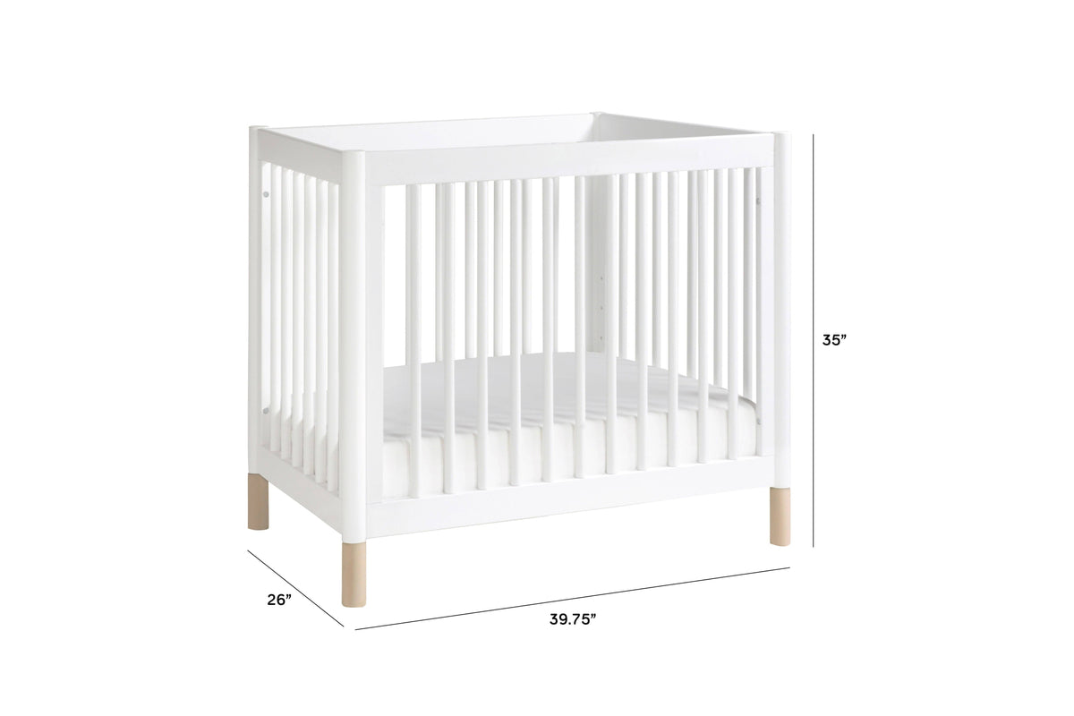 Washed Natural White 2-in-1 Mini Crib and Twin Bed K5260