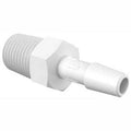 1/4-18 NPT to 1/4x22 Barbed Adapter, Medical Nylon V514