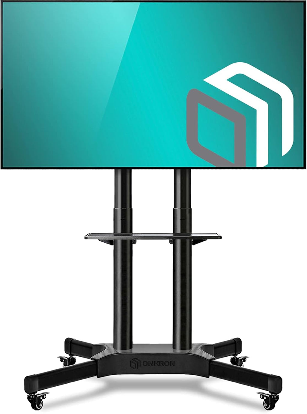 Mobile TV Stand Rolling TV Cart for 40 to 65 Inch LCD LED TV Screens with Wheels Shelves Z621