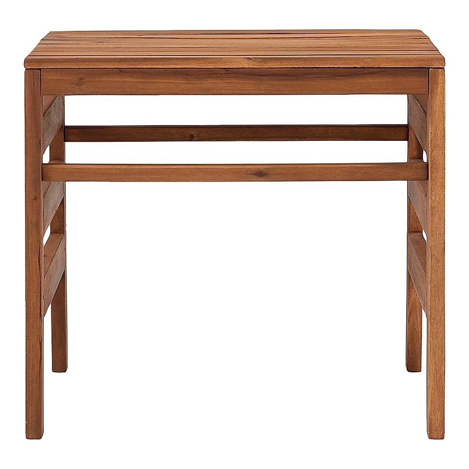 Rectangular Acacia Wood Patio Side Table in Brown C789