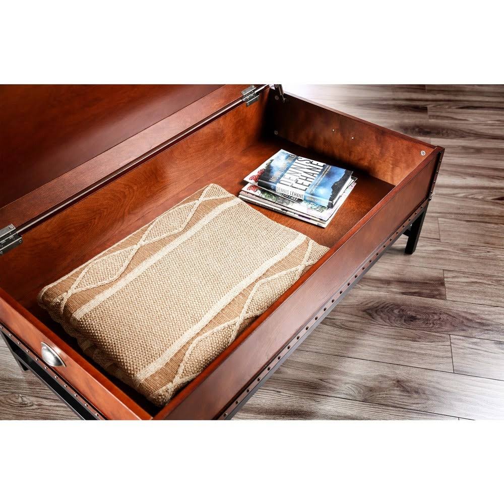 Industrial Cherry Solid Wood Coffee Table W634