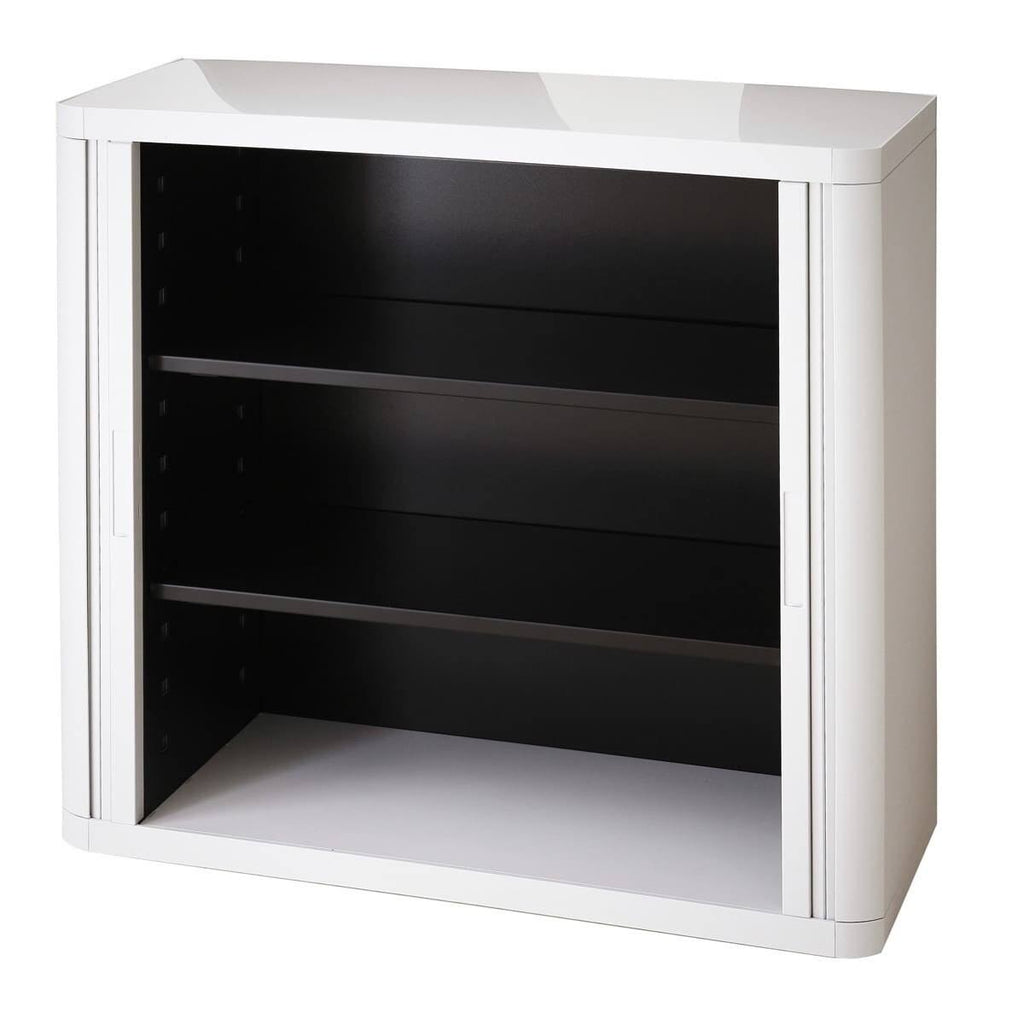 Black Tall Storage Cabinet with Two Shelves O2793