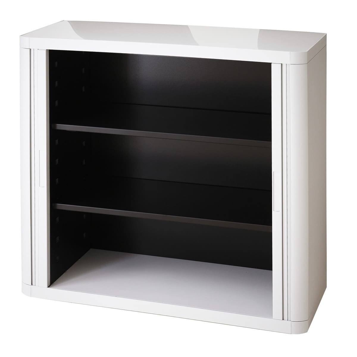 Black Tall Storage Cabinet with Two Shelves O2793