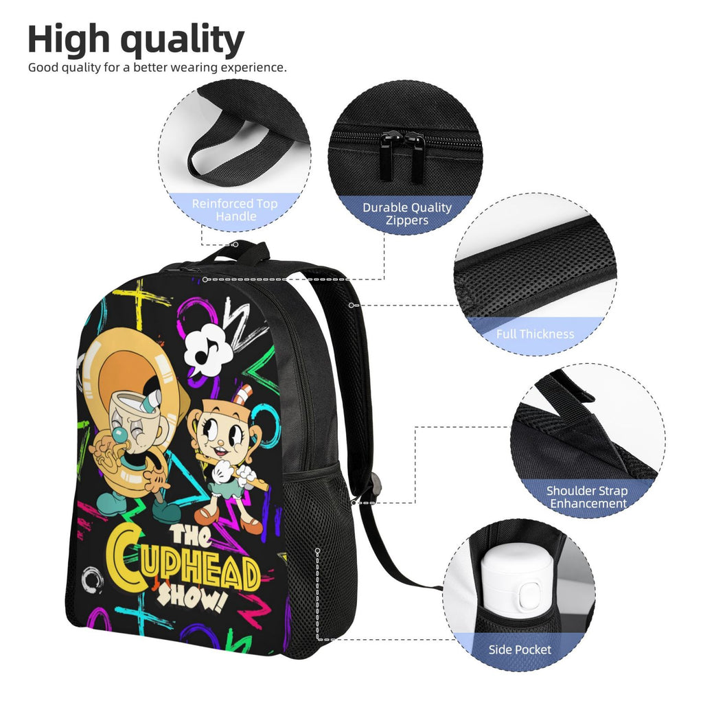Cuphead Backpack Lightweight Daypack Rucksack J5795