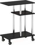 White Oak U-Shaped Side Table with Casters L6920