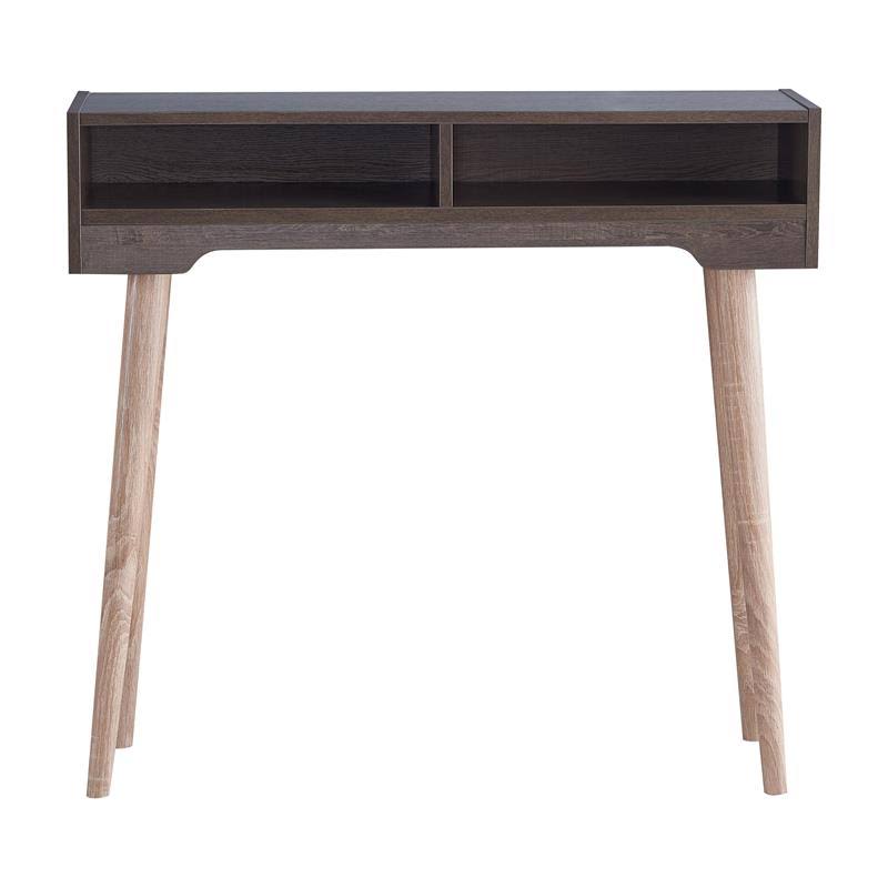 Modern Wood Console Table in Weathered Walnut A416