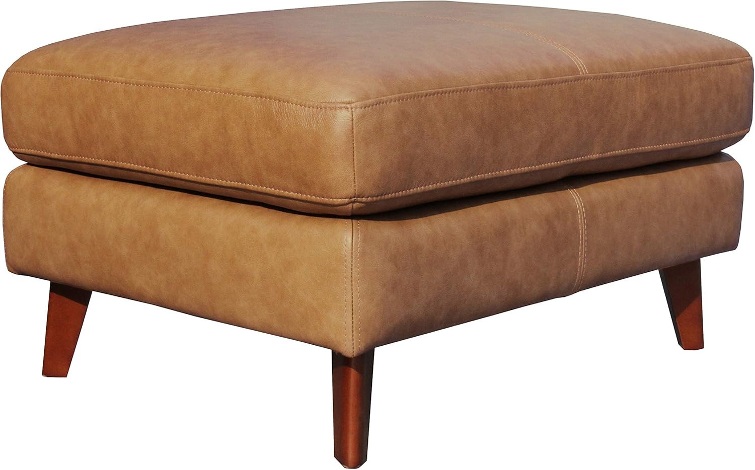 Caramel Leather Ottoman K9222