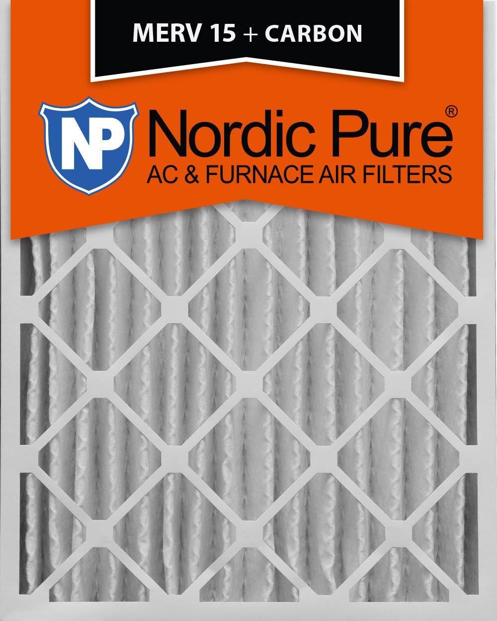 20x25x4 MERV 15 Pleated Carbon AC Furnace Air Filters 2 Pack L934