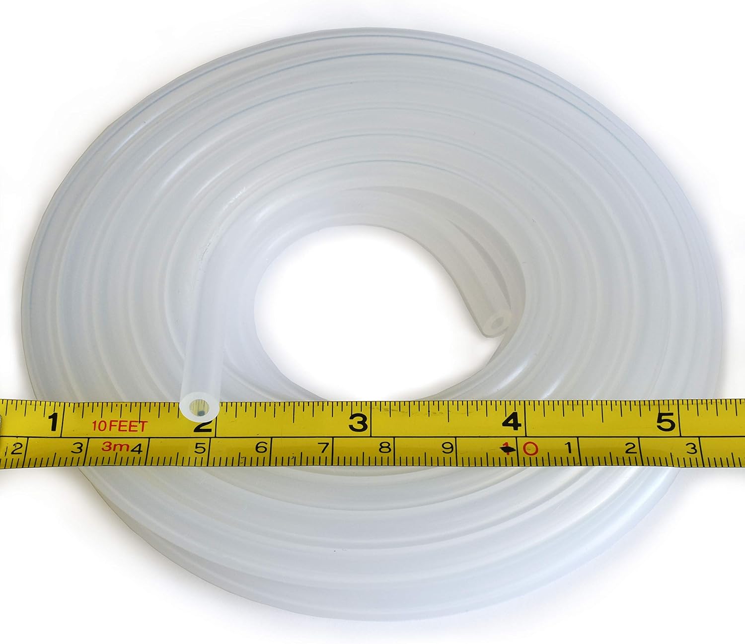 Pure Silicone Tubing 1/8" ID x 1/4" OD 500F 75 Feet Pack of 2 B63434