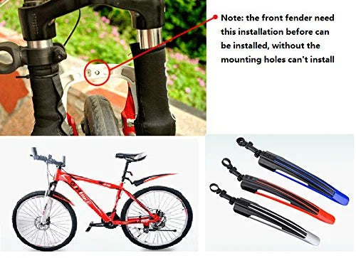 Green + Black Mountain Bike Mudguard Fenders Set N10362
