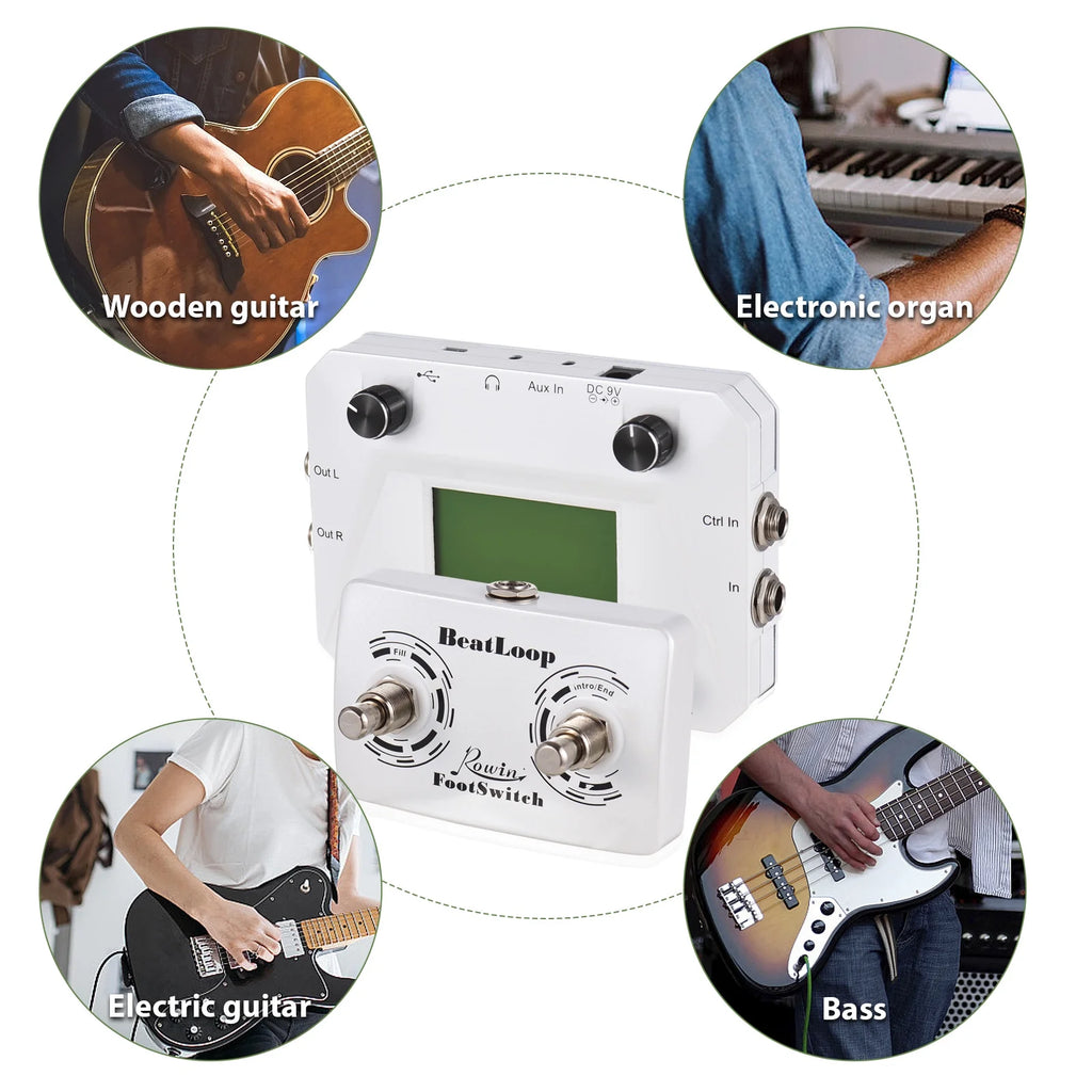 40 Drums LCD Display Looper Pedal with 3.5mm Audio Input C917