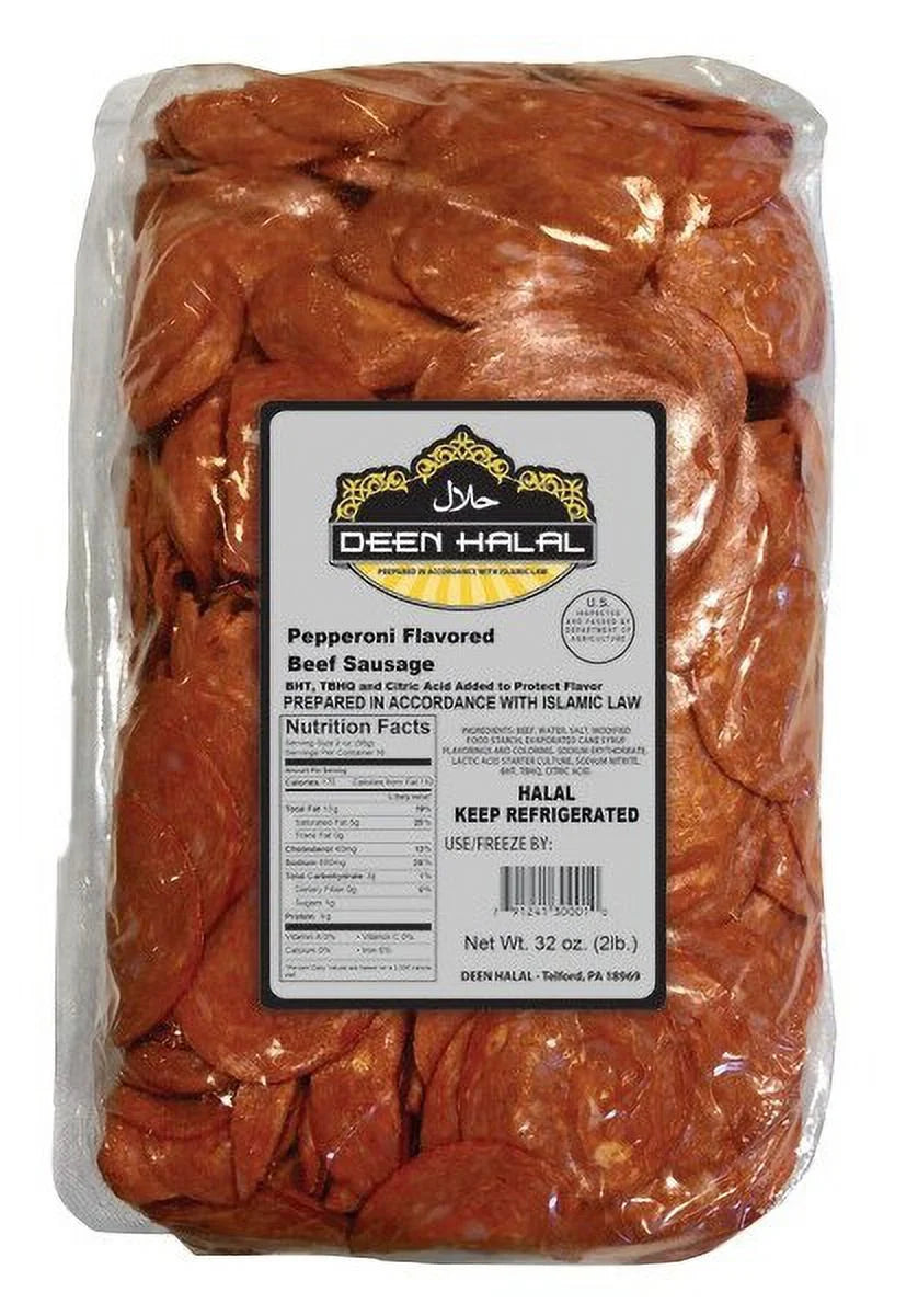 Halal Sliced Pepperoni Flavored Beef Sausage 2lbs Q677729