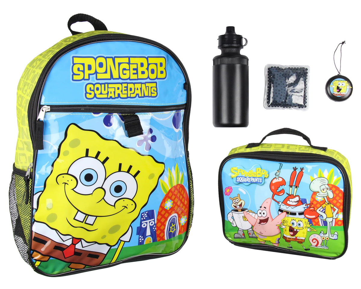 5 PC Backpack Lunchbox Icepack Water Bottle M9770