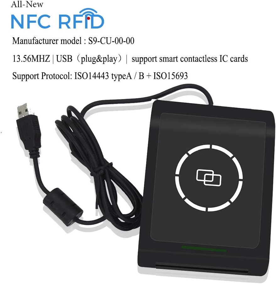 NFC RFID Reader Writer with 2pcs MF1 Cards and 2pcs I-Code 2 Cards A551848