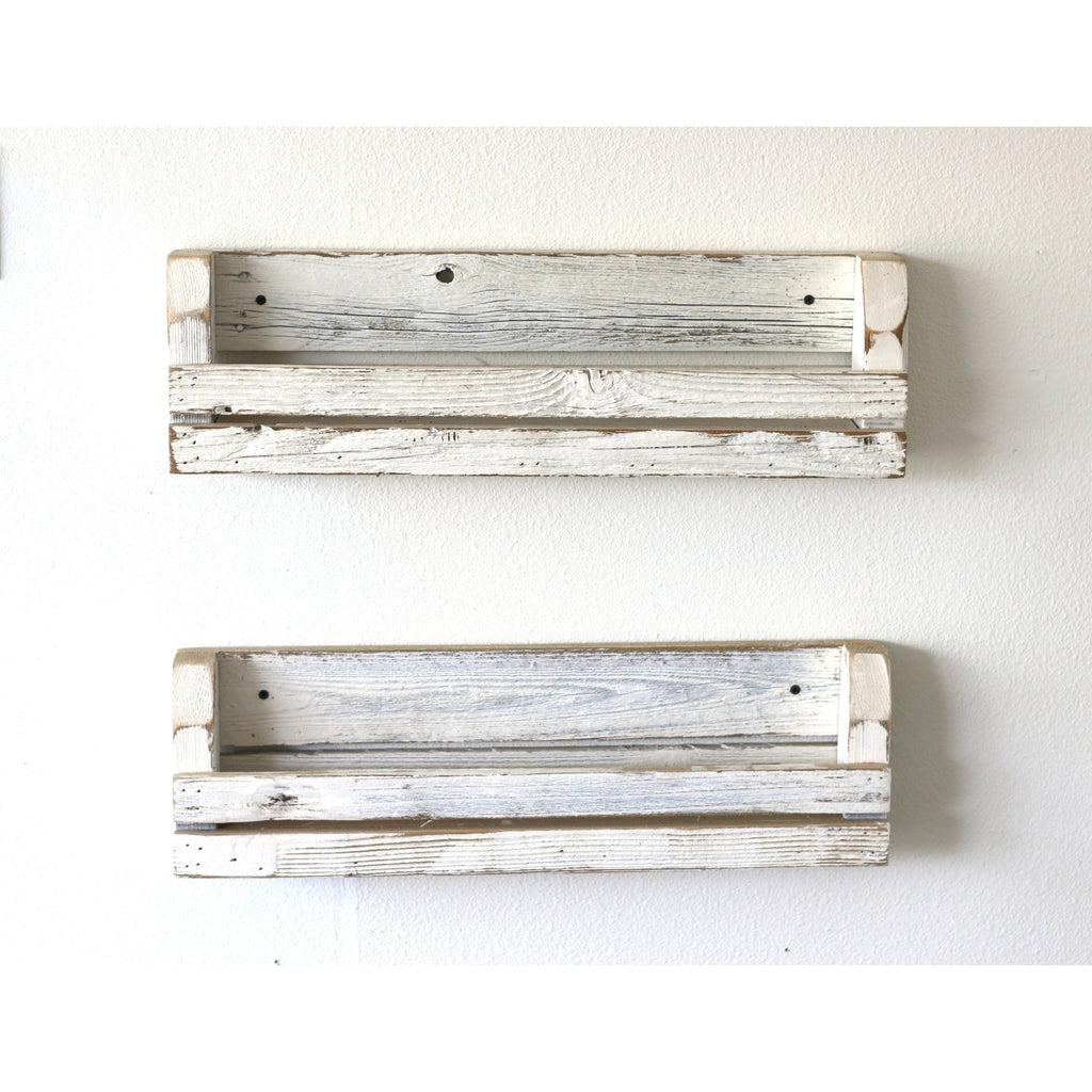 Black Slatted Shelves Set of 2 W242