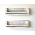 Black Slatted Shelves Set of 2 W242