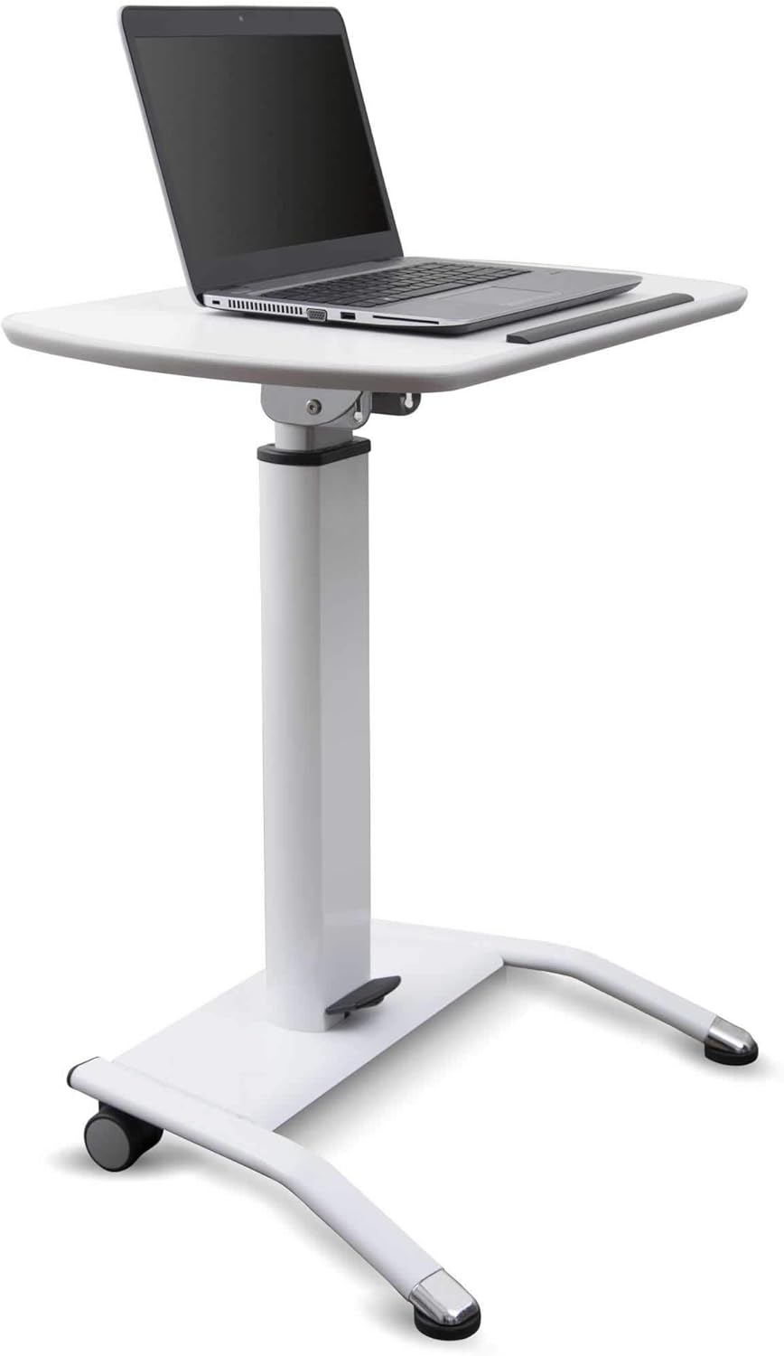 White Pneumatic Adjustable-Height Lectern K22207