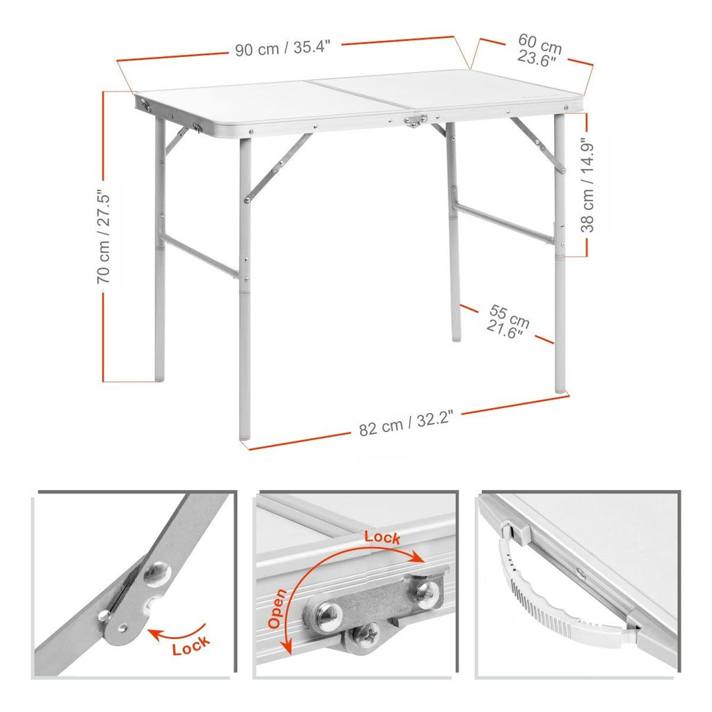Small Portable Folding Aluminium Camping Picnic Table Z9535
