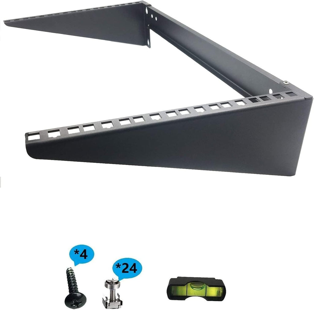 6U Folding 19 Inches Cold Rolled Steel Wall Mountable Vertical Rack Pack of 2 P723800