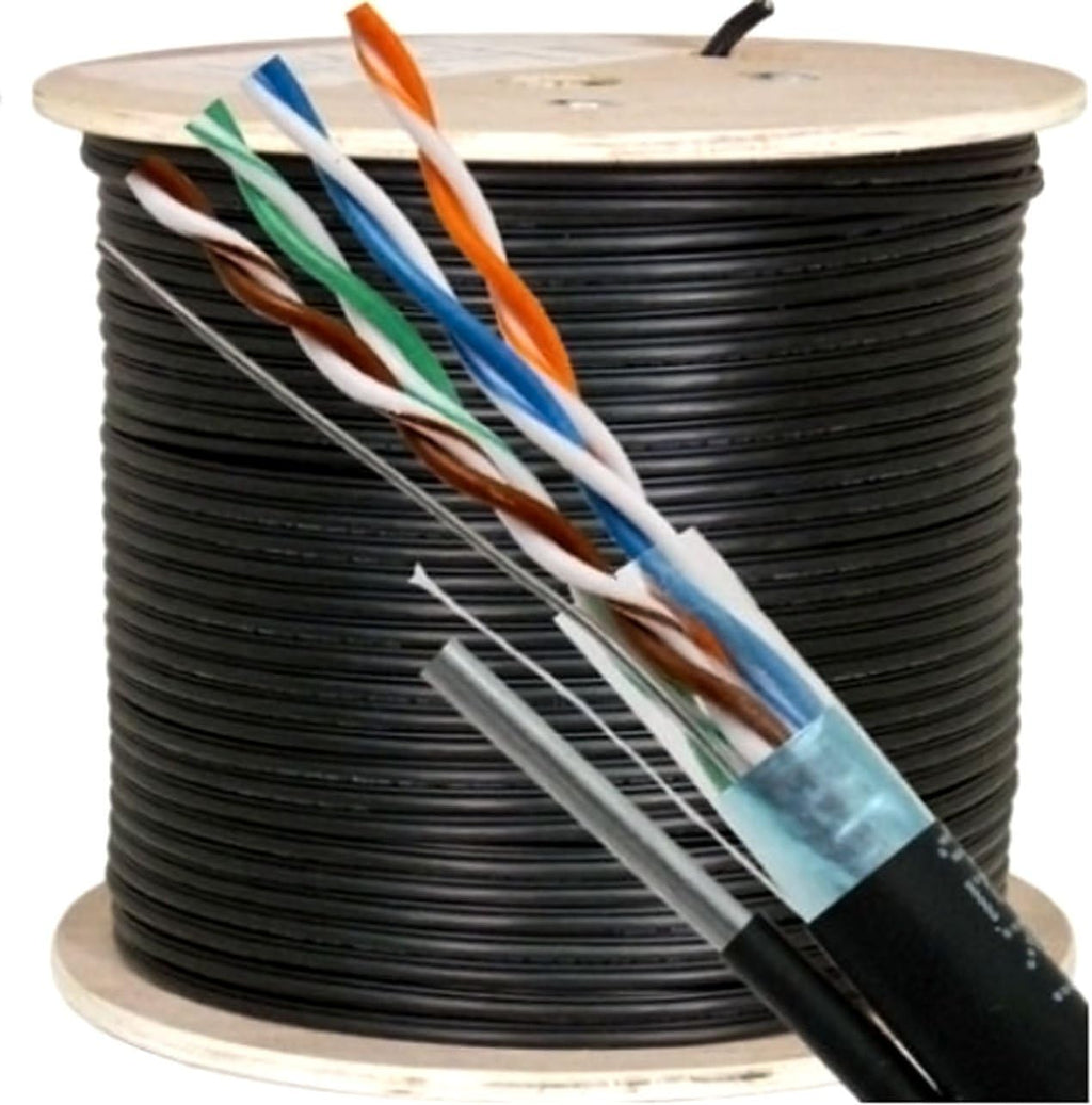 1000ft Black Shielded Bulk Ethernet Cable Z81122