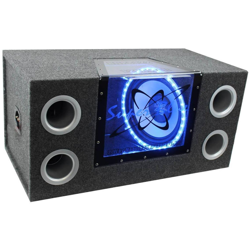 12x22 1200W Car Audio Subwoofer with Box and 1500W Mono Amp with Amp Kit W489810