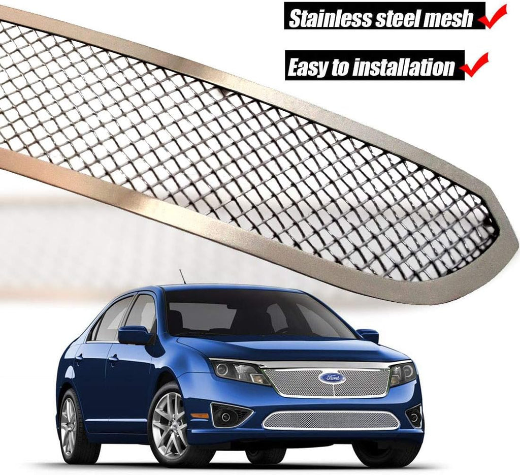 Stainless Steel Mesh Front Bumper Grille for 2010 2011 Ford Fusion C70591