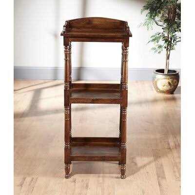 Pecan Etagere Bookcase I144