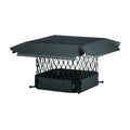 8 x 17 Single Flue Chimney Cap, Black Galv Steel K631299