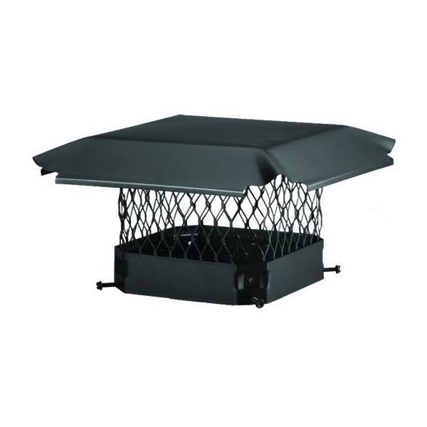 8 x 17 Single Flue Chimney Cap, Black Galv Steel K631299