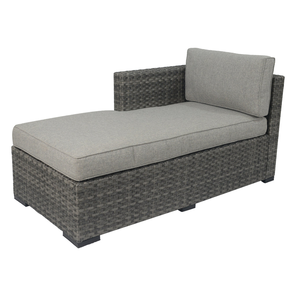 3 Pcs L-Shaped Outdoor Wicker Convertible Sectional Set with Tea Table Z25682
