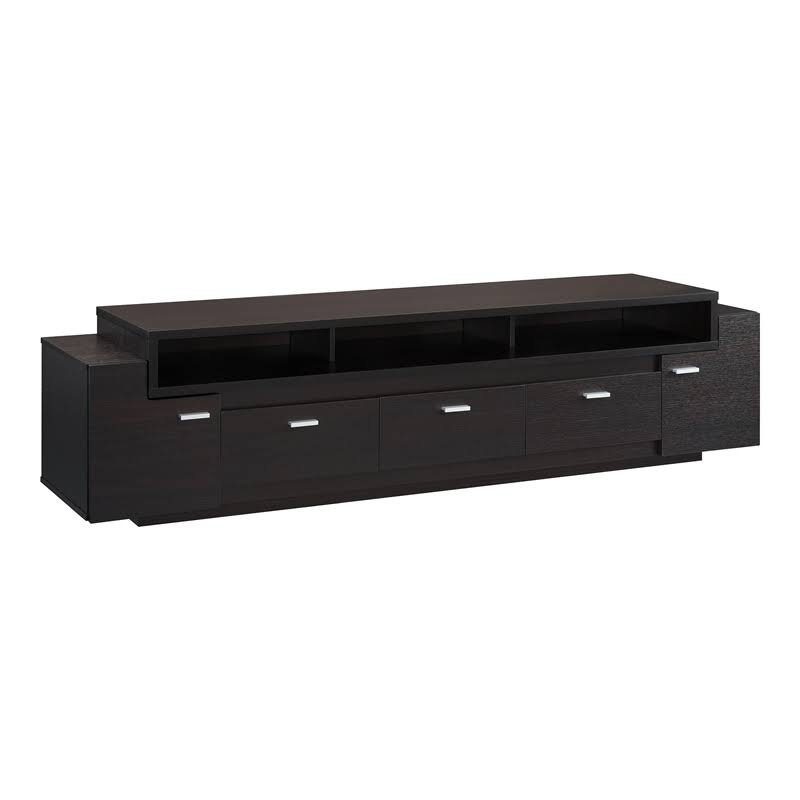 84-Inch Wood TV Stand in Cappuccino O511735