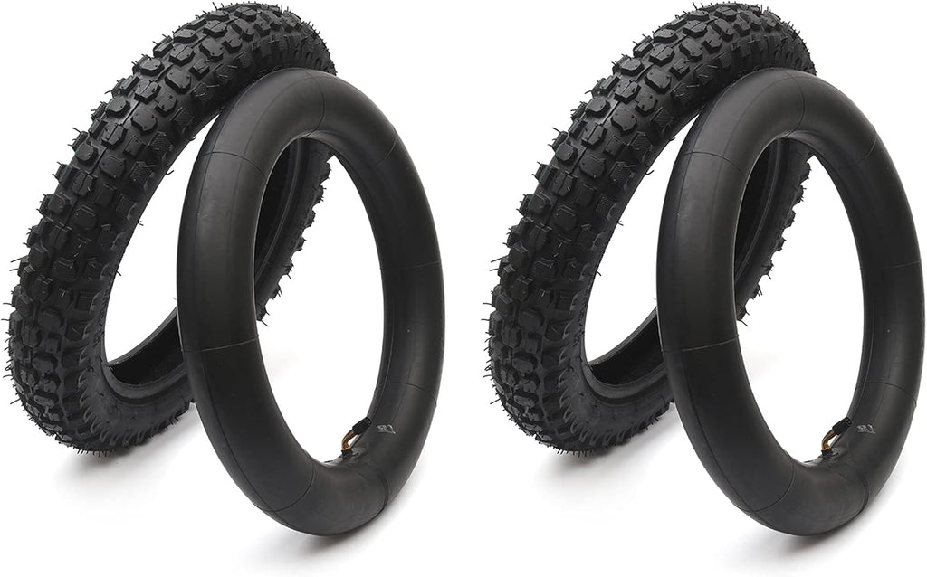 3.00-12 Knobby Motocross Dirt Bike Tire and Tube Set with TR87 Valve Stem D976