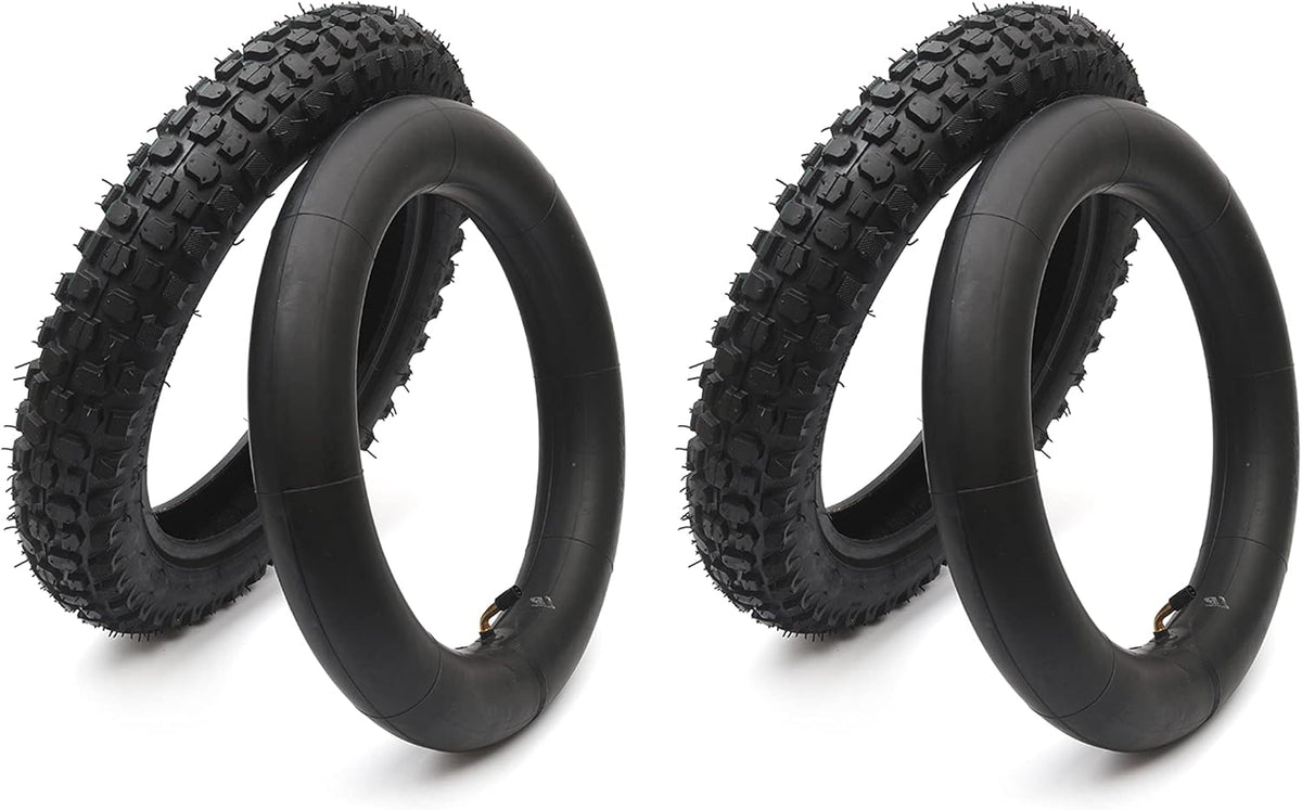 3.00-12 Knobby Motocross Dirt Bike Tire and Tube Set with TR87 Valve Stem D976