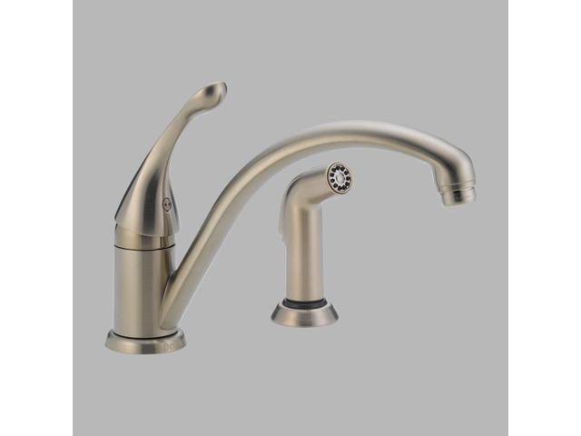 Stainless Steel Single Handle Kitchen Faucet with Spray D91472