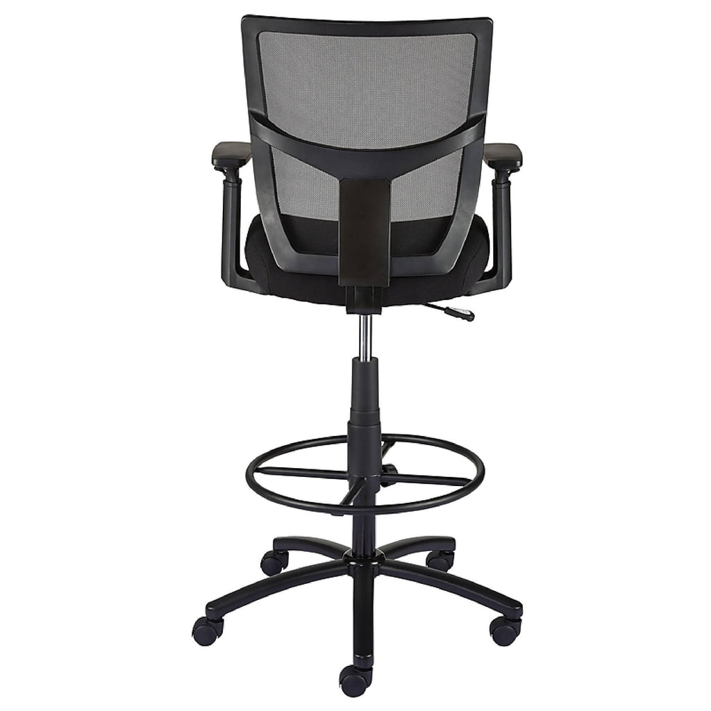Black Mesh and Fabric Stool U1143