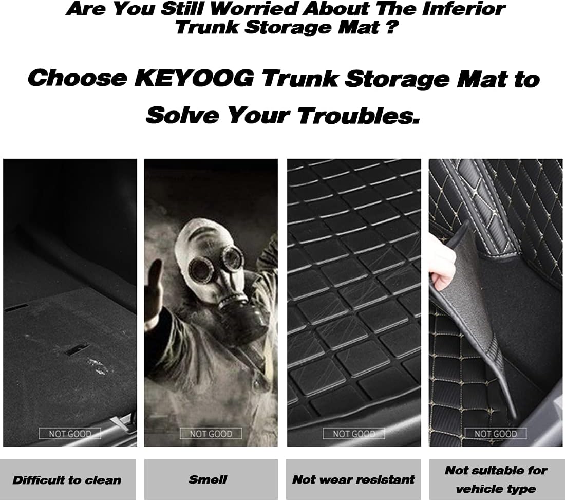Black Pack of 2 TPE Trunk Mat C2404