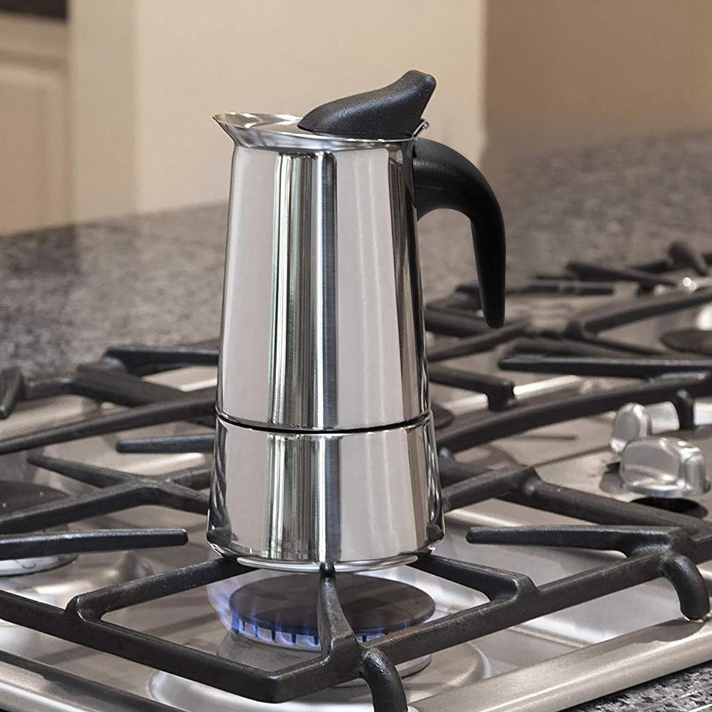 6-Cup Stovetop Espresso Maker with Black Handle A857866