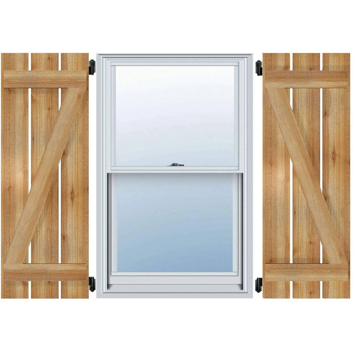 Rough Board-n-Batten Shutters with Z-Bar L742